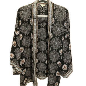 Max Studio Black and White Patterned Kimono Top. Size 3X NWT
